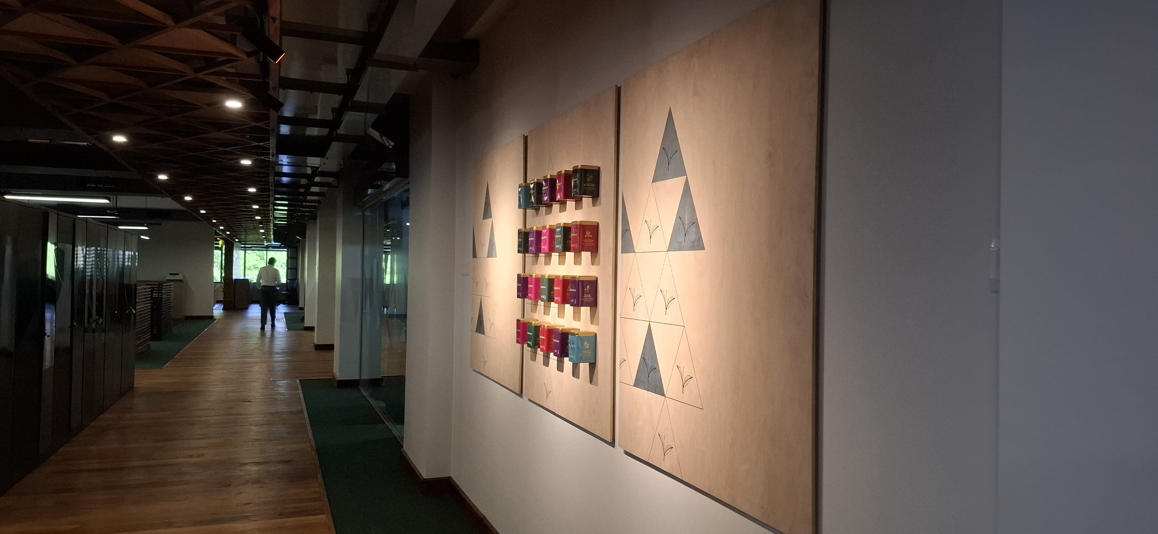 Interior view of the incubation hall with automated machinery.